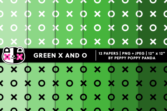 Download Green X and O Valentines Digital Paper - Premium Resources