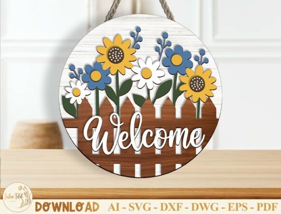 Download Spring Summer Door Hanger Laser Cut File - Cut file Collection
