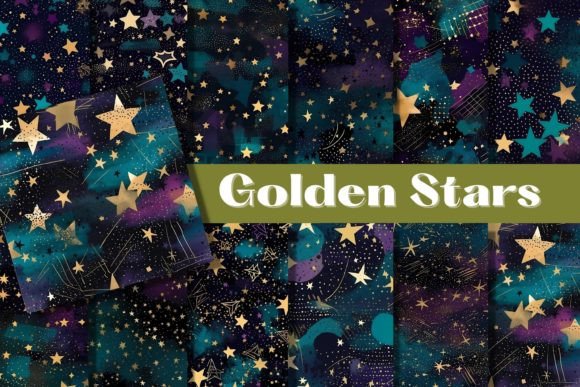 Download Golden Stars New Years Eve Background - Golden Collection