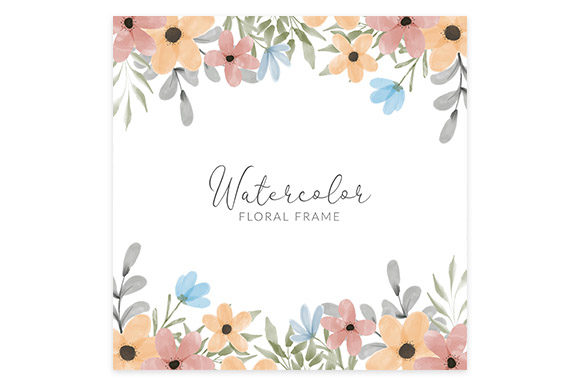 Download Watercolor Colorful Petal Flower Frame - Flower frame Collection
