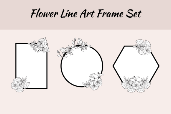 Download Hibiscus Flower Frame Lineart SVG - Flower frame Collection