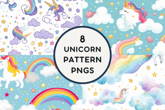Download Unicorn Pattern PNGS - Unicorn pattern Collection