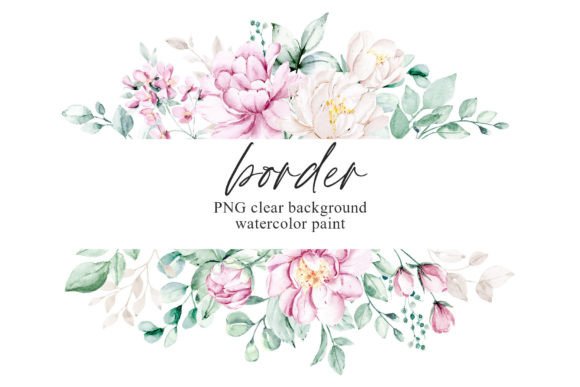 Download Watercolor Flower Frame Border, PNG - Flower frame Collection