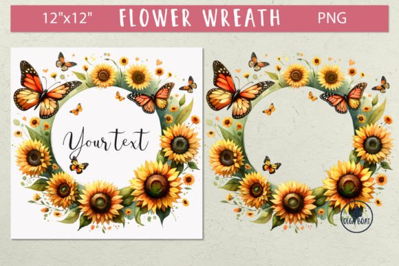 Download Flower Wreath | Flower Frame Clipart - Flower frame Collection