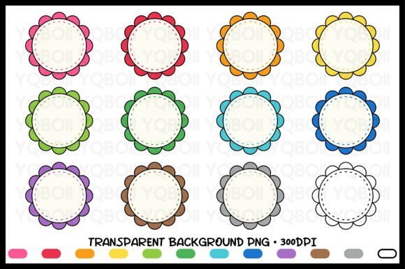 Download Stitched Flower Frame Clipart - Flower frame Collection