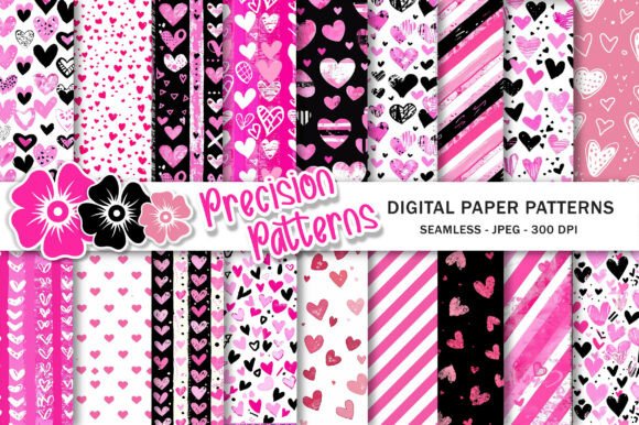 Download Pink Valentines Digital Paper - Valentines digital paper Collection