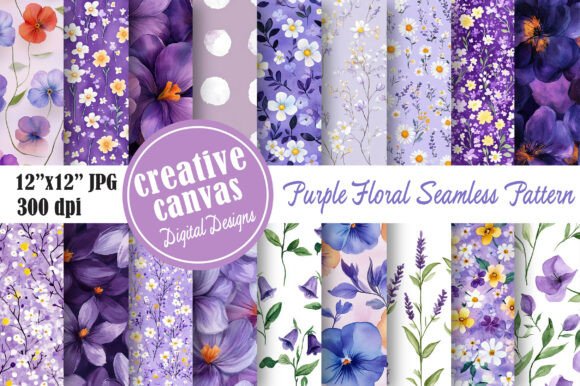 Download Lavender Cottagecore Digital Papers - Cottagecore Collection