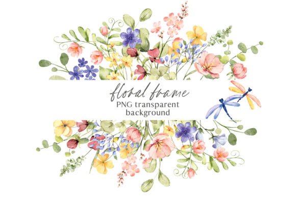 Download Watercolor Flower Frame Border. - Flower frame Collection