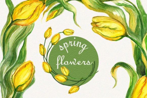Download Tulip Clipart, Flower Frame Clipart - Flower frame Collection